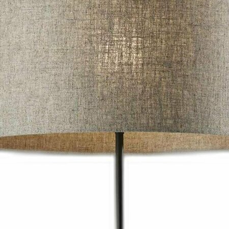 Homeroots Black Wood & Metal Floor Lamp17 x 17 x 63 in. 372735